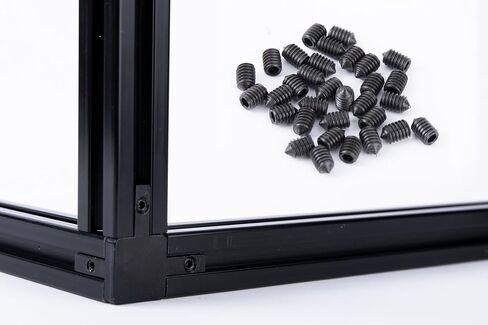 8 Sets of 2020 Series Aluminum Profile Accessories with 3-Way Right Angle connectors (Black) Suitable for 6mm in Saudi Arabia