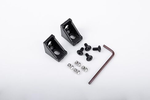 8 مجموعات من ملحقات ملف تعريف الألومنيوم من سلسلة 2020 مع موصلات الزاوية اليمنى ثلاثية (أسود) مناسبة ل 6 مم in Kuwait