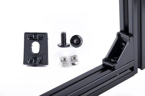 8 مجموعات من ملحقات ملف تعريف الألومنيوم من سلسلة 2020 مع موصلات الزاوية اليمنى ثلاثية (أسود) مناسبة ل 6 مم in Kuwait