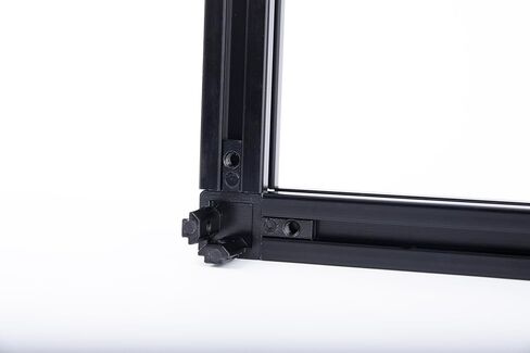 8 Sets of 2020 Series Aluminum Profile Accessories with 3-Way Right Angle connectors (Black) Suitable for 6mm in Saudi Arabia
