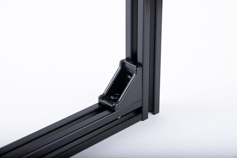 8 مجموعات من ملحقات ملف تعريف الألومنيوم من سلسلة 2020 مع موصلات الزاوية اليمنى ثلاثية (أسود) مناسبة ل 6 مم in Kuwait