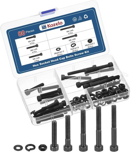 240pcs m5 socket cap cap procks kit nuts kits - [m5x30/35/45/45/50mm] in Kuwait