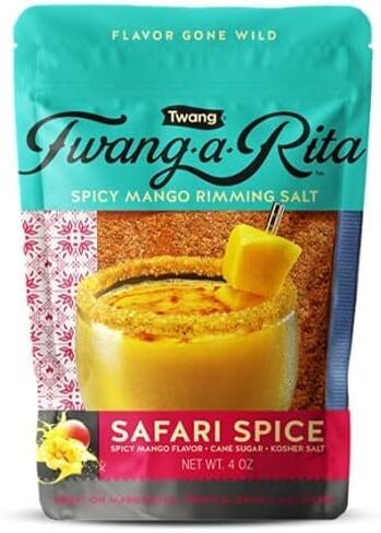 Twang-A-Rita Cocktail Rimming Salt Blend, Savory Variety, 4 Ounce Pouch (Set of 3) 1 Each: Chile Lime, Grapefruit, Mango in Saudi Arabia