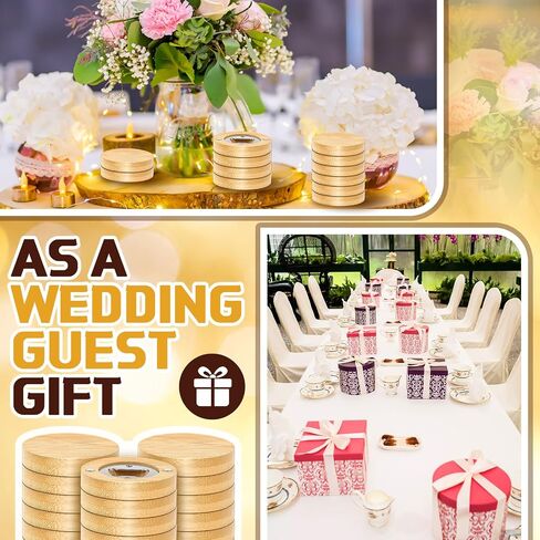 VESICI 24 PCS فتاحة الزجاجة المغناطيسية 2.5 بوصة DIY الخيزران على شكل قلب فتحات البيرة فتحات الخشب الثلاجة غنطة الثلاجة هدية لمحبي البيرة الزفاف ضيوف الحفلات الحفلات (الشكل المستدير) in Kuwait