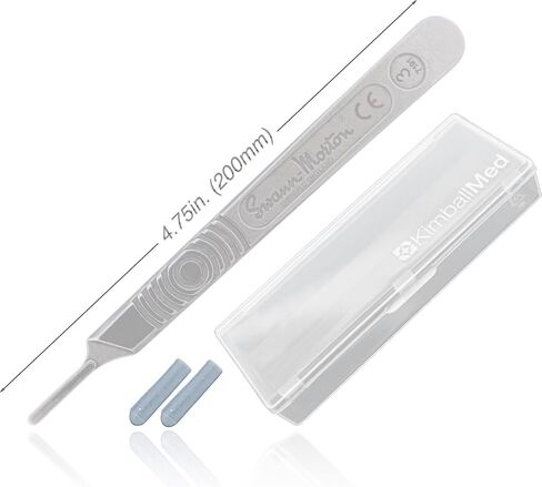 مقبض Scalpel Swann Morton No 3 للشفرات 10 و 10R و 11 و 15 و 15A لحمل شفرة الفولاذ المقاوم للصدأ و 2 حماة مقبض Scalple in Saudi Arabia