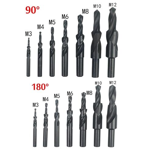 1PCS HSS CONTERSINK STEP STEP BIT BLACK OXIDE SCROWNSENT DRIVENT BITS 90/180 للألمنيوم النحاسي M3-M12 (المغلفة من التيتانيوم ، M10 (180 درجة)) in Kuwait
