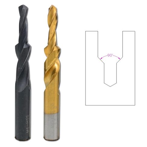 1PCS HSS CONTERSINK STEP STEP BIT BLACK OXIDE SCROWNSENT DRIVENT BITS 90/180 للألمنيوم النحاسي M3-M12 (المغلفة من التيتانيوم ، M10 (180 درجة)) in Kuwait