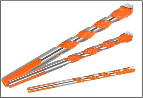 5Pcs Drill Bits Set Multifunctional Concrete Tile Glass Ceramic Brick Wood Plastic 6/8/10/12mm Carbide Tipped Bit(12mm(5PCS)) in Saudi Arabia