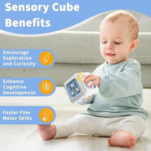 SOCBTNSO Busy Cube for Toddlers 1 Years, Montessori Toys for 1+ Year Old, Travel Toys for Kids 1-3, Learning Fine Motor Skills| First Birthday Gift for Children 12 Month + in Kuwait