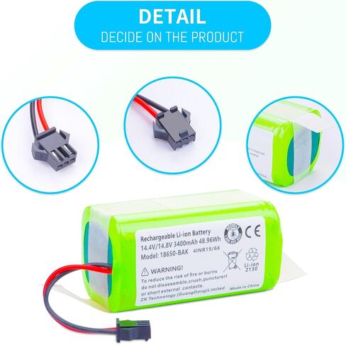 3400 مللي أمبير في الساعة بطارية li-ion لبطارية eufy robovac 11،11s ، 11s max ، 11s plus ، ecovacs deebot n79 n79s dn622 ، goovi f007c d380 d382 ، tesvor x500 ، x500 pro ، amarey a800 a900 14.4v vacuum in Kuwait