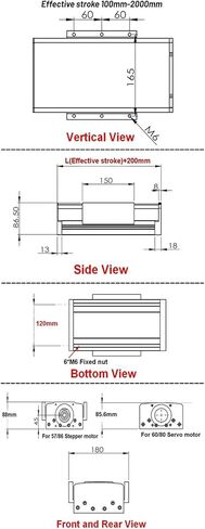 الدليل الخطي الخطي المرفق بالكامل قضبان الدليل الخطي مقاوم الغبار تحميل 100 كجم 150 مم عرض SFU1605/2005/2505 (1000 مم) in Kuwait
