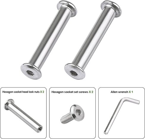 2 Pack 001177 & 005362 Top Connector Bracket Mounting Bolt for Bennington SS Bimini - 304 Stainless Steel with Hex Wrench - Pontoon Boat Accessories & Boat Parts in Saudi Arabia