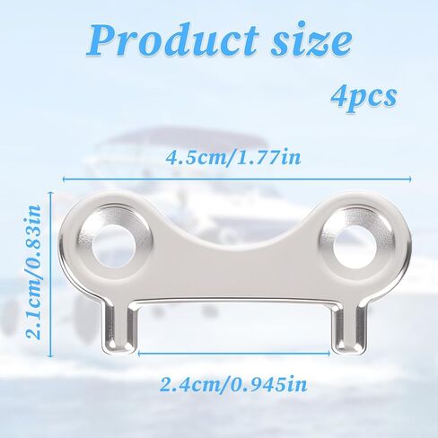 4 PCS Boat Gas Cap Key, Stainless Steel Boat Gas Key, Deck Fill Plate Keys Replacement for Marine Boats Yacht Fuel Water Tank in Kuwait