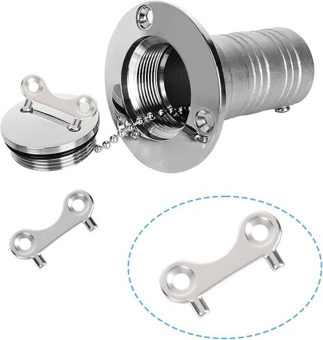 4 PCS Boat Gas Cap Key, Stainless Steel Boat Gas Key, Deck Fill Plate Keys Replacement for Marine Boats Yacht Fuel Water Tank in Kuwait