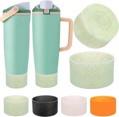 Mity Rain 2PCS أحذية السيليكون الواقية لـ Owala 30oz و 40oz Freesip Sway Bottles & Tumblers - تزيين ، وإخماد الغبار ، ويعزز الاستقرار ويمنع الخدوش (أسود) in Saudi Arabia