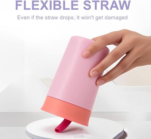 Compatible with Owala Kids Replacement Lid,Silicone Replacement Lid Fit for Owala Kids Insulation Stainless Steel Tumbler 12 Oz 15 Oz,with Spill Resistant Flexible Straw,Dishwasher Safe,Green,2Set. in Kuwait