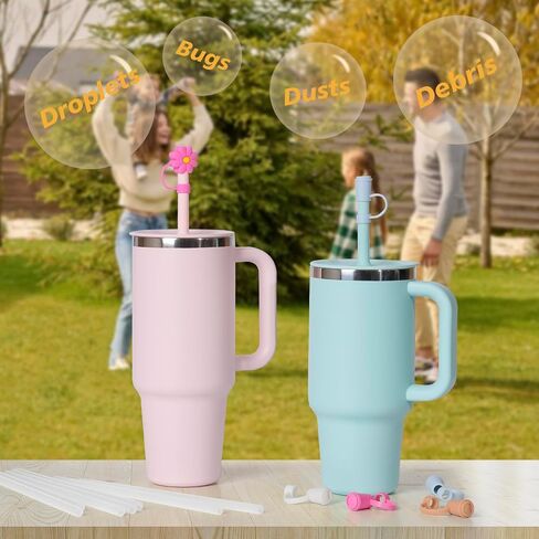 6 PCS Caps Cap for Hydroflask Tumbler 32 OZ و 40 OZ ، 0.4 في Silicone Straws Topper for Hydro Flask Press-In Lid ، Proof in Kuwait