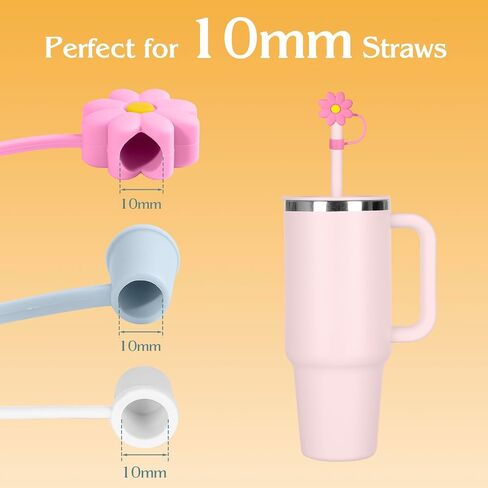 6 PCS Caps Cap for Hydroflask Tumbler 32 OZ و 40 OZ ، 0.4 في Silicone Straws Topper for Hydro Flask Press-In Lid ، Proof in Kuwait