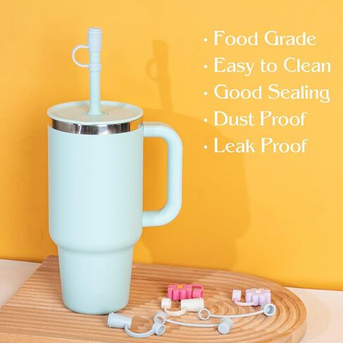 6 PCS Caps Cap for Hydroflask Tumbler 32 OZ و 40 OZ ، 0.4 في Silicone Straws Topper for Hydro Flask Press-In Lid ، Proof in Kuwait