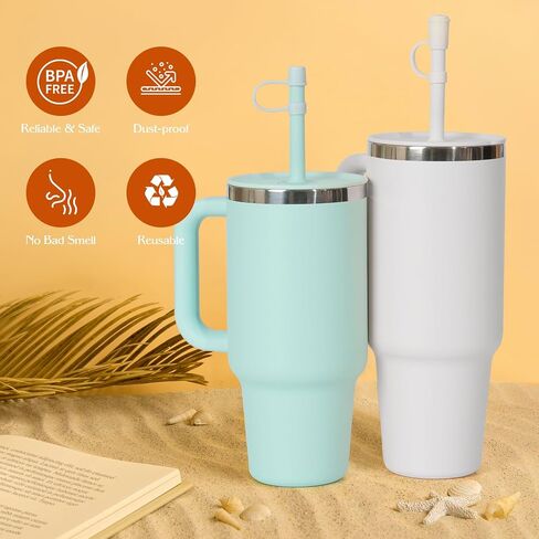 6 PCS Caps Cap for Hydroflask Tumbler 32 OZ و 40 OZ ، 0.4 في Silicone Straws Topper for Hydro Flask Press-In Lid ، Proof in Kuwait