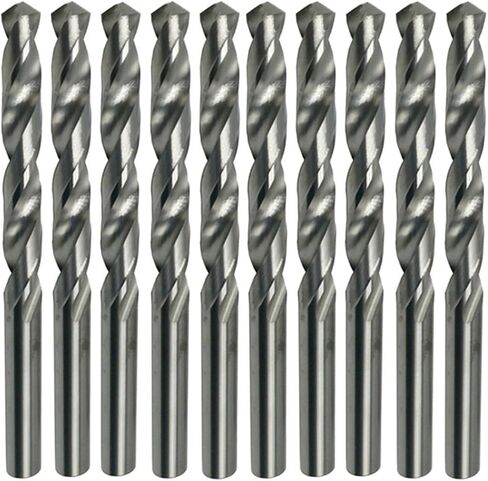 10Pcs 1mm-4.5mmx60mm Solid Carbide Drill Bits Set, Bright Round Shank, Spiral Flute Twist Drill Bit for Metal(4mm 10pc) in Kuwait