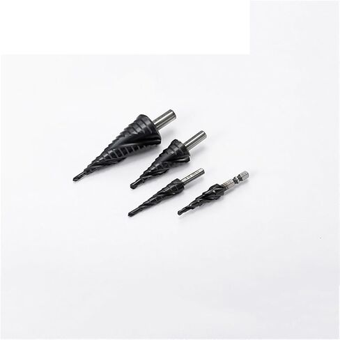 1Pcs M35 Cobalt TiALN Step Drill Bit Spiral Groove 3 Flutes Quick Change Shank Industrial Quality for Stainless Steel(5-23mm(10 Steps),Quick Change Shank) in Saudi Arabia