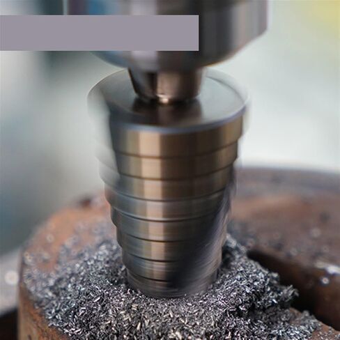 1Pcs M35 Cobalt TiALN Step Drill Bit Spiral Groove 3 Flutes Quick Change Shank Industrial Quality for Stainless Steel(5-23mm(10 Steps),Quick Change Shank) in Saudi Arabia