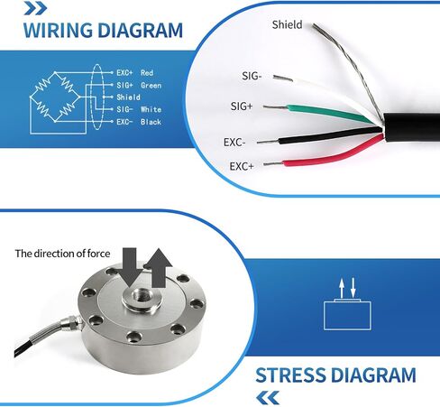 Spoke Type Load Cell Sensor, Tension Compression Force Weight Pressure Sensor for Scale,High Accuracy 0.2%,Diameter 72mm Height 28.5mm (0-200KG) in Kuwait