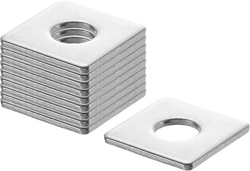 uxcell 20Pcs 1" Square Plate Washer for 3/8" Bolt, 304 Stainless Steel Bearing Plate Flat Washers Spacer Gasket for Machinery Repair, Outdoor Construction (0.08" Thick) in Saudi Arabia