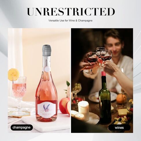 سدادات نبيذ من السيليكون 8 PC ، ختم محكم الإغلاق ، وقبعات زجاجة قابلة لإعادة الاستخدام لصودا البيرة الشمبانيا النبيذ ، والحفاظ in Kuwait