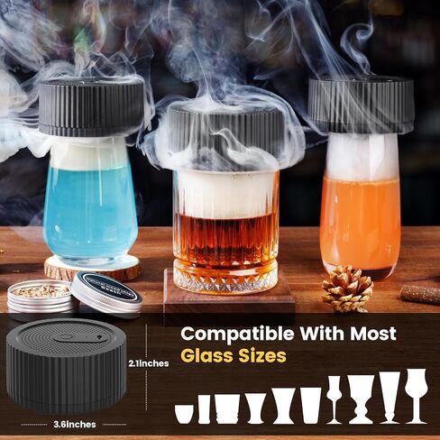 طقم Smoker Electric Whisky ، No Butane مطلوب (أخف مضمن) ، مجموعة مدخن كوكتيل قابلة لإعادة الشحن مع 6 نكهة رقاقة الخشب ، مجموعة مدخن المشروبات القديمة ، هدية مثالية للرجال ، الأب ، الزوج. in Saudi Arabia