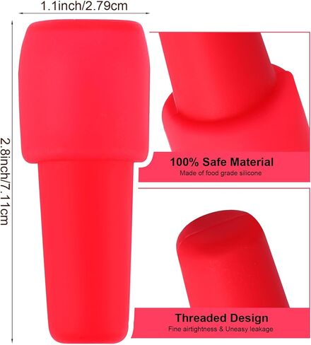 6pcs سدادة النبيذ من السيليكون ، سدادة زجاجة النبيذ سدادة قابلة لإعادة الاستخدام سدادات لخمور الزجاجات سدادات سدادات الختم النبيذ لأغطية البارات المطبخ البيرة الشمبانيا. in Kuwait