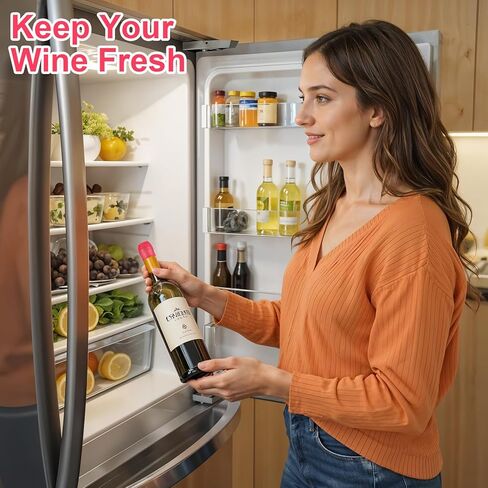 6pcs سدادة النبيذ من السيليكون ، سدادة زجاجة النبيذ سدادة قابلة لإعادة الاستخدام سدادات لخمور الزجاجات سدادات سدادات الختم النبيذ لأغطية البارات المطبخ البيرة الشمبانيا. in Kuwait