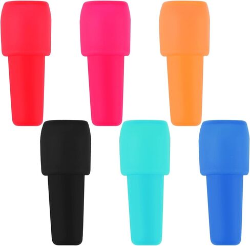 6pcs سدادة النبيذ من السيليكون ، سدادة زجاجة النبيذ سدادة قابلة لإعادة الاستخدام سدادات لخمور الزجاجات سدادات سدادات الختم النبيذ لأغطية البارات المطبخ البيرة الشمبانيا. in Kuwait