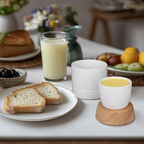 French Butter Dish,Samseel Porcelain Butter Crock with Water Line and Thick Wooden Lid, a Countertop Butter Keeper for Spreadable,Matte Black in Saudi Arabia