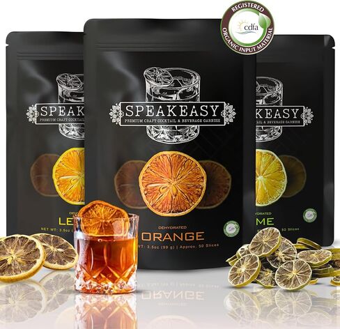 3-PACK | (Variety Pack) 150 Dehydrated ORANGE, LEMON & LIME Citrus Slices 3x3.5oz | Speakeasy Premium Craft Cocktail & Beverage Garnish - ORANGE, LEMON & LIME Cocktail Garnish 3-Pack for Tea, Beverages, and More | Craft Cocktail Home Mixologist, Bartender in Saudi Arabia