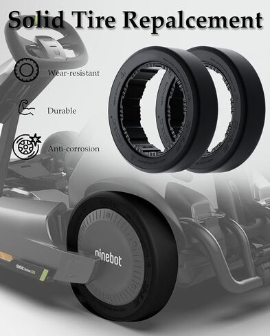 10x2.75 Off Road Gokart Tyre ، إطارات خلفية الانجراف الملائمة لـ Ninebot بواسطة Segway Gokart Pro/Pro 2 Gokart Series ، Scooter Ninebot S Max ذاتيًا ، Go Kart Kit Recbit Parts ، Wear Resistance ، 2pcs in Kuwait