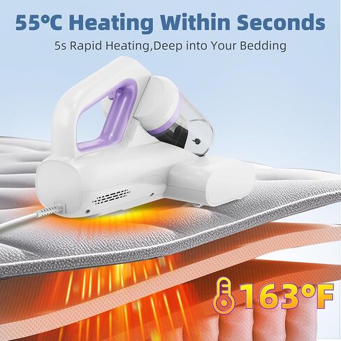 منظف ​​فراغ مرتبة ، مكنسة كهربائية للأشعة فوق البنفسجية للمراتب مع التنظيف العميق للموجات فوق الصوتية والدفاع ، فصح الشعر البالغة 15 كيلو باسكال للحيوانات الأليفة للسرير/الأريكة (الحبل ، الأرجواني الخيالي) in Kuwait