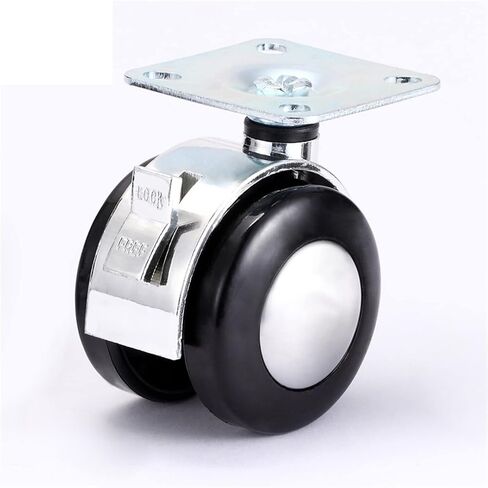 2 Inch Chair Wheel Furniture Caster Heavy Duty M8 / Plate Alloy Swivel Castor Wheels Trolley 4Pcs(Screw Without Brake) in Saudi Arabia