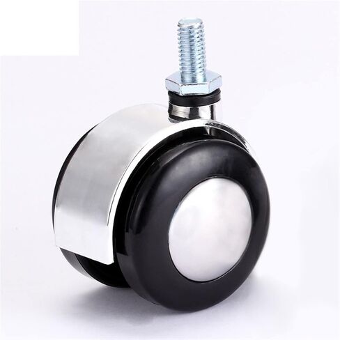 Chair Wheel Heavy Duty Furniture Caster 2inch M8 Screw Plate Alloy Swivel Castor Wheels Trolley 1Pcs(Screw Without Brake) in Saudi Arabia