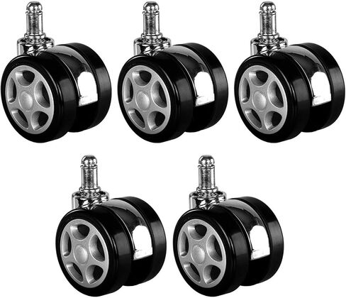 5Pcs Universal Mute Caster Office Chairs Nylon Replacement Swivel Rubber Rollers Wheels Furniture in Saudi Arabia
