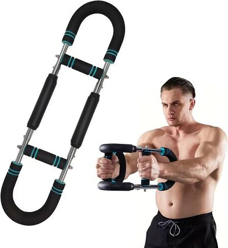 Adjustable Power Twister Bar For Arm Strength, Chest Stength Training Exercise Equipment, Heavy Duty Steel Construction, 66-88 110LBS, Portable Power, Detachable, Home Workout, Fitness. in Saudi Arabia