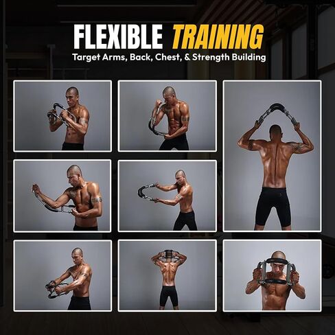 Adjustable Power Twister Bar For Arm Strength, Chest Stength Training Exercise Equipment, Heavy Duty Steel Construction, 66-88 110LBS, Portable Power, Detachable, Home Workout, Fitness. in Saudi Arabia