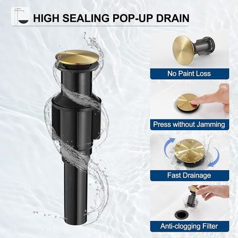 Tall Vessel Sink Faucet Brushed Nickel, Brass Waterfall Vessel Faucet, Single Handle Bathroom Faucet Tall Modern Bathroom Faucets for Vessel Sinks with Pop Up Drain and Supply Hoses in Saudi Arabia