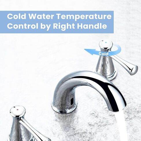 صنبور الحمام بلا لمس للاثابة 3 ثقوب مع 3 مقابض ، والتحكم في درجة الحرارة وتدفق المياه القابلة للتعديل ، وأوضاع تحريض قصيرة وطويلة ، مستشعر حركة السيارات المصنوعة من النيكل صنبور مجموعة 29180 in Kuwait