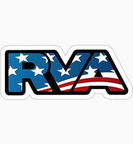 RVA Logo Richmond Virginia American Flag - Desconser Graphic - Auto و Wall و Lapop و Cell و Truck Sticker للنوافذ والسيارات والشاحنات in Saudi Arabia