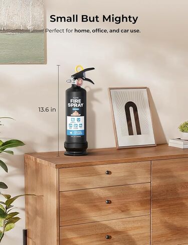 PLEMO Fire Extinguisher For Home Water-Based with Easy-Grip Quick Release Handle for the Kitchen, Office, Car, and Garage, 34 Fl. Oz, Model FS1000G, 2-Pack in Kuwait