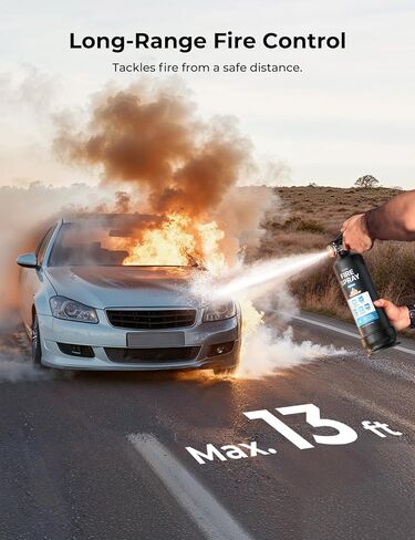 PLEMO Fire Extinguisher For Home Water-Based with Easy-Grip Quick Release Handle for the Kitchen, Office, Car, and Garage, 34 Fl. Oz, Model FS1000G, 2-Pack in Kuwait