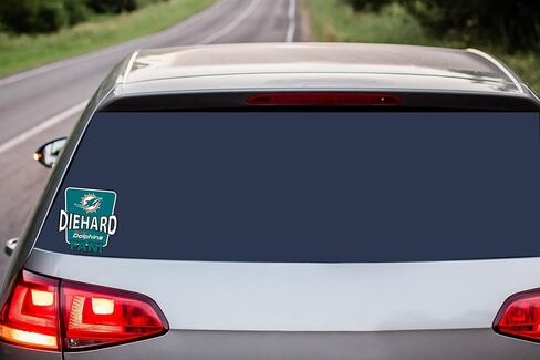 Siskiyou Sports NFL Miami Dolphins Die-Hard Fan Auto Secal ، ألوان الفريق ، حجم واحد in Saudi Arabia