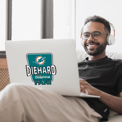 Siskiyou Sports NFL Miami Dolphins Die-Hard Fan Auto Secal ، ألوان الفريق ، حجم واحد in Saudi Arabia